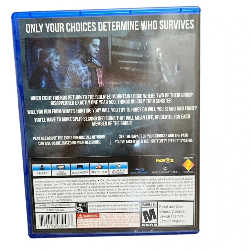 Sony until dawn